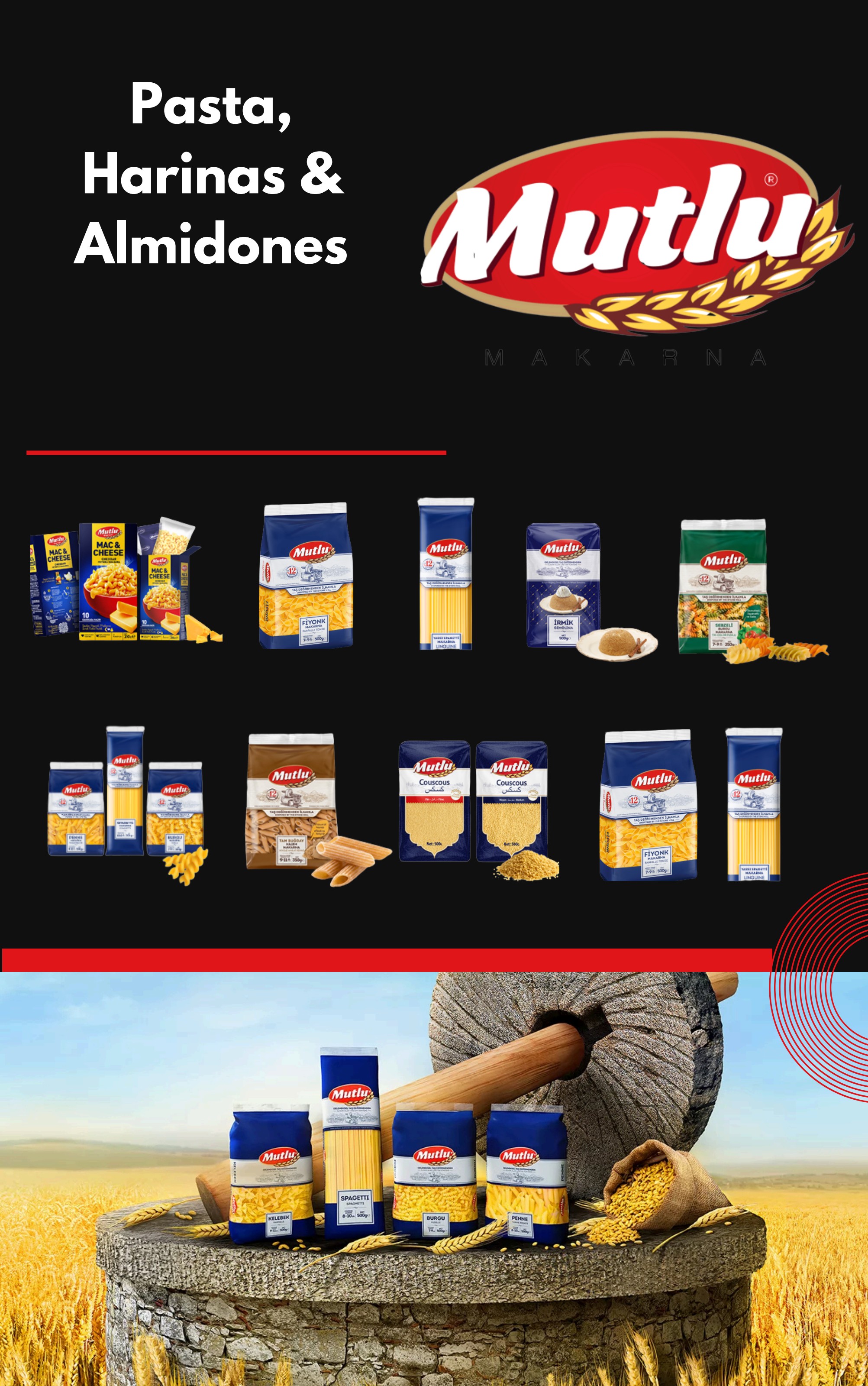 Mutlu Pasta — Pasta, Harinas & Almidones